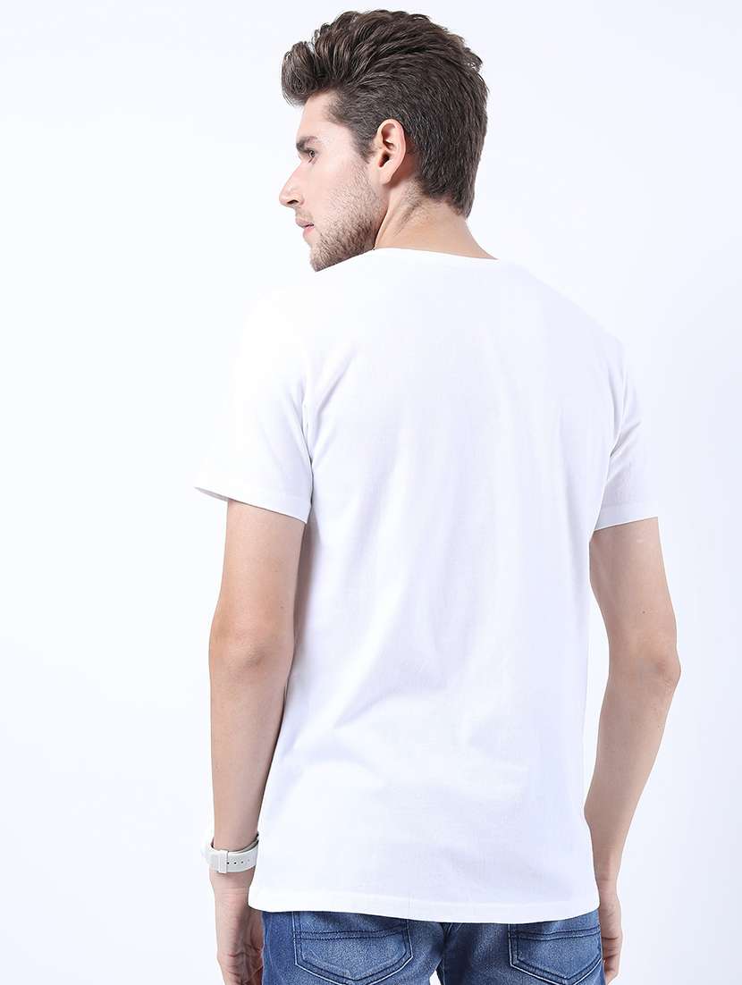 men front print round neck t-shirt - 21375404 -  Standard Image - 2