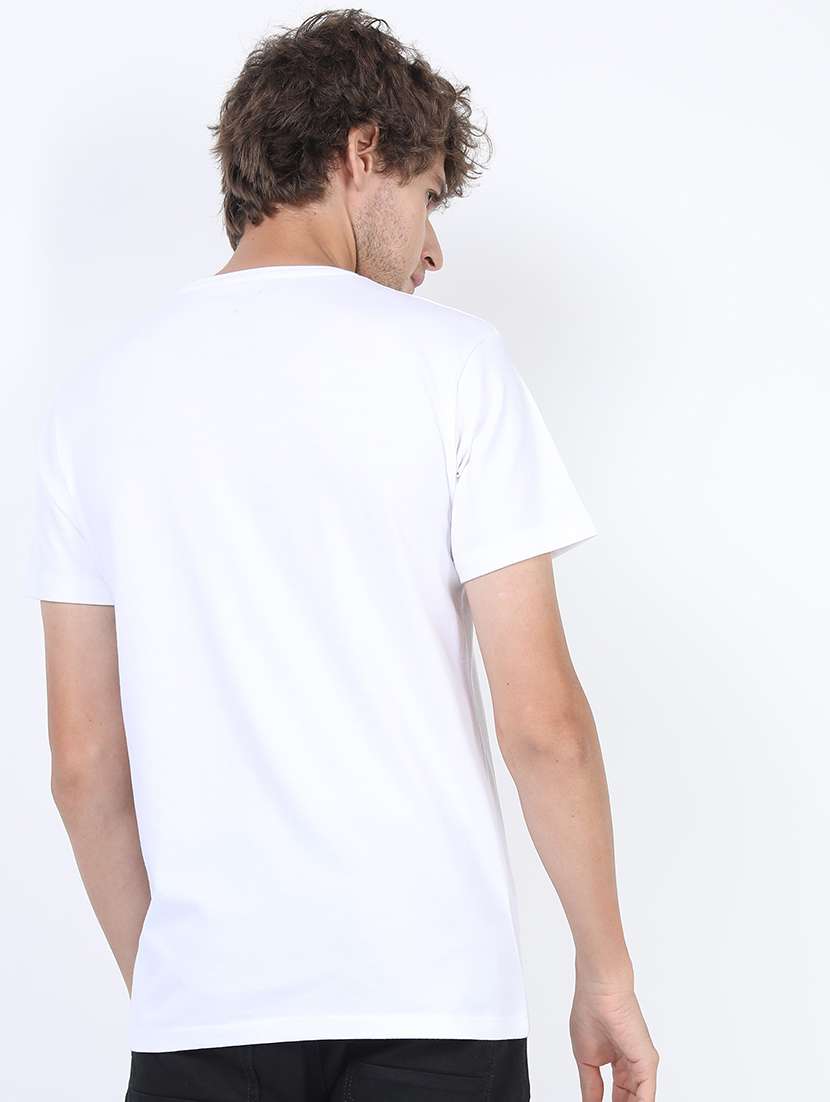 men front print round neck t-shirt - 21375405 -  Standard Image - 2