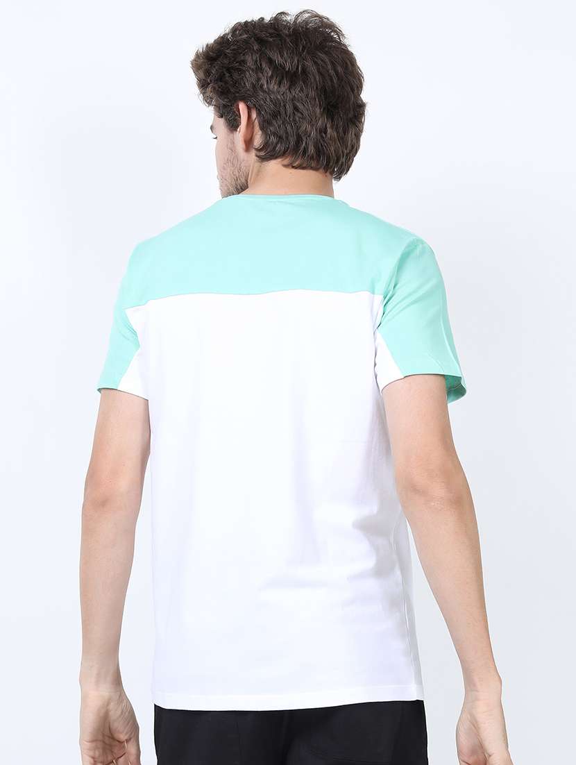 men short sleeve color block t-shirt - 21375433 -  Standard Image - 2