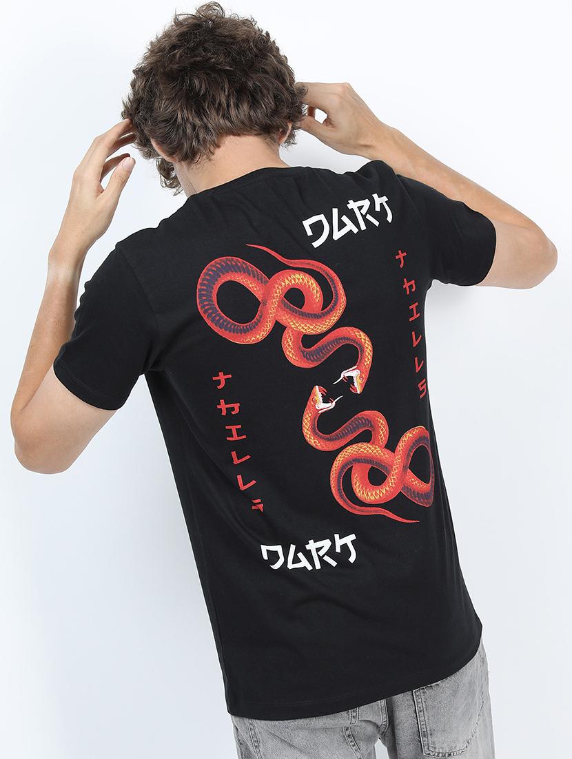 men front & back print short sleeve t-shirt - 21375437 - Standard Image - 2