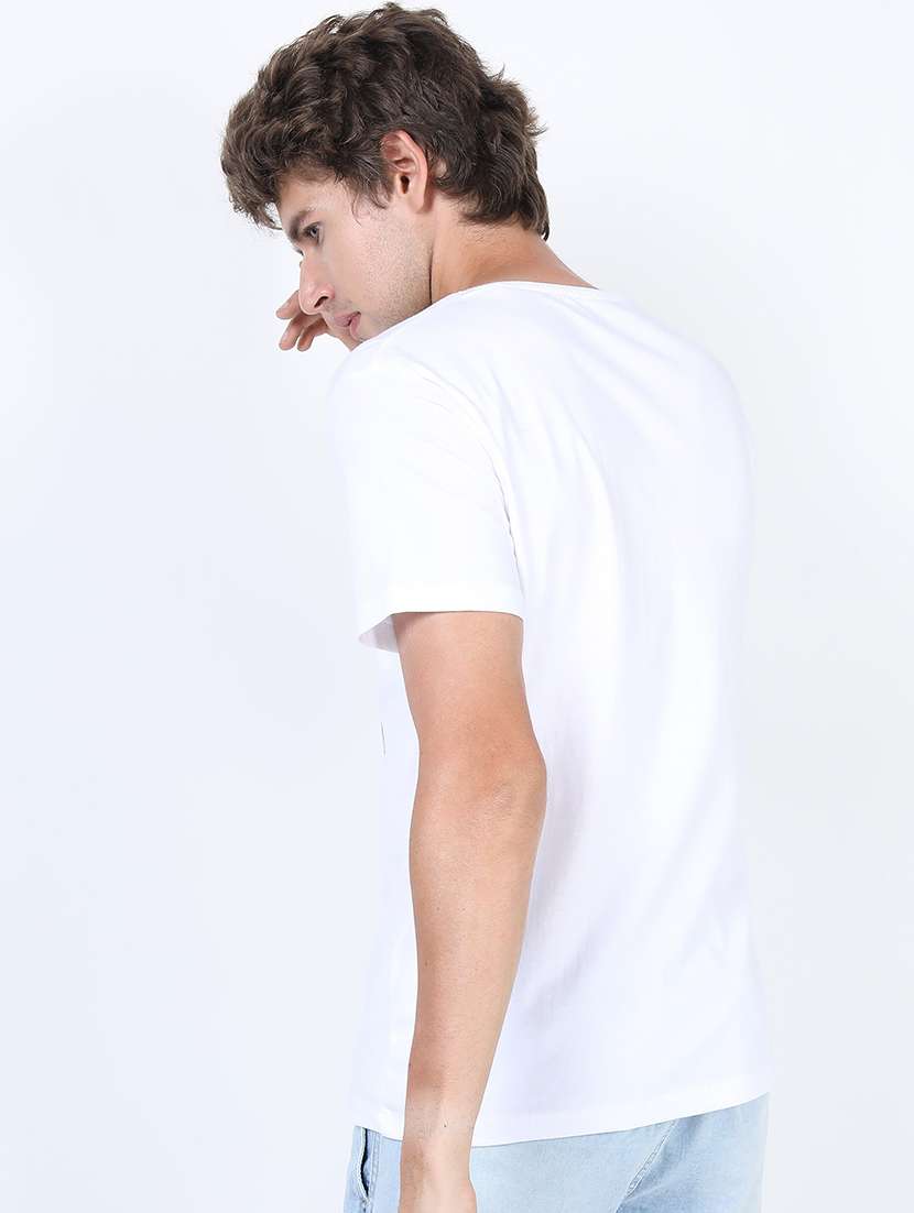 men front print round neck t-shirt - 21375444 -  Standard Image - 2
