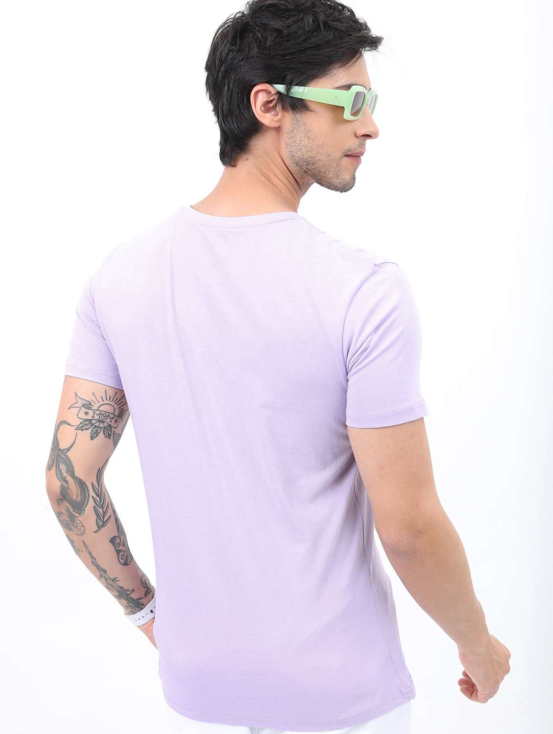men half sleeve front print t-shirt - 21375529 -  Standard Image - 2