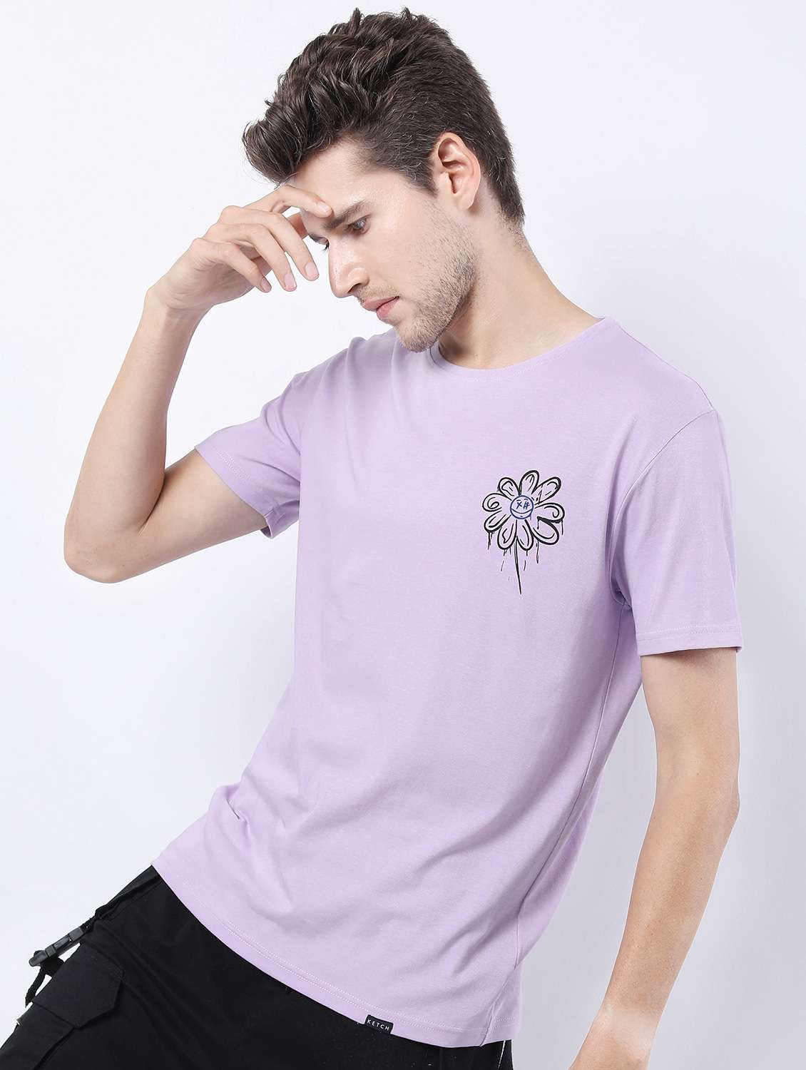 men round neck back print t-shirt - 21375530 -  Standard Image - 2