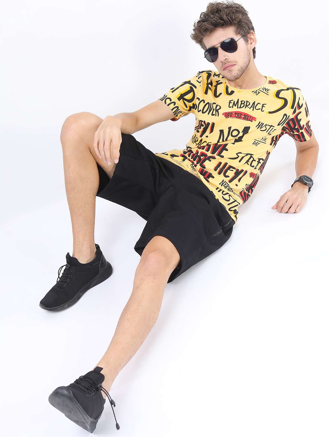 men half sleeve all over print t-shirt - 21375531 -  Standard Image - 2