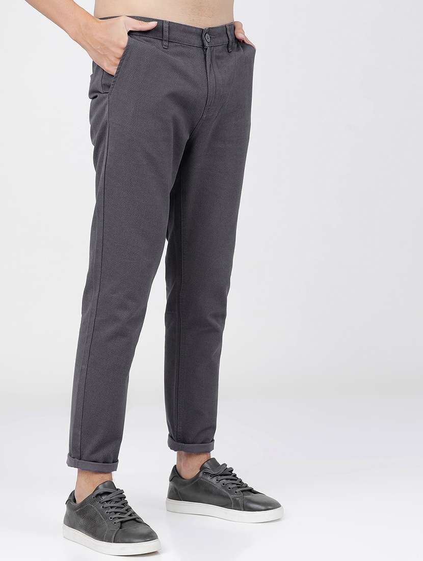men mid rise solid chinos - 21375551 -  Standard Image - 2