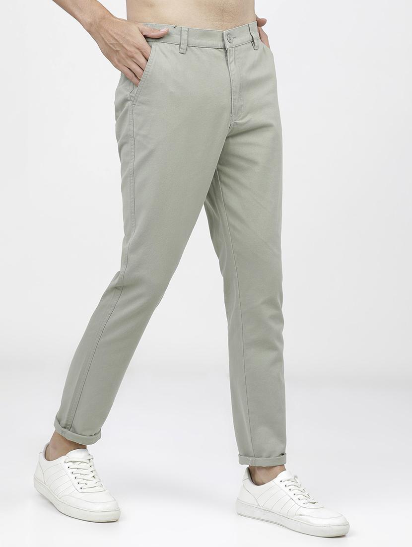 men mid rise solid chinos - 21375559 - Standard Image - 2