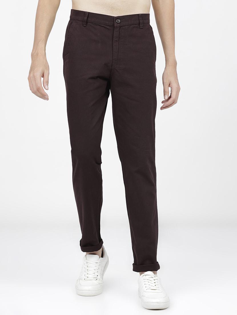 men mid rise solid chinos - 21375561 -  Zoom Image - 0