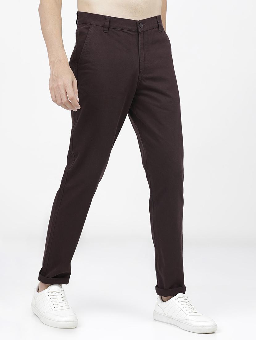 men mid rise solid chinos - 21375561 - Standard Image - 2
