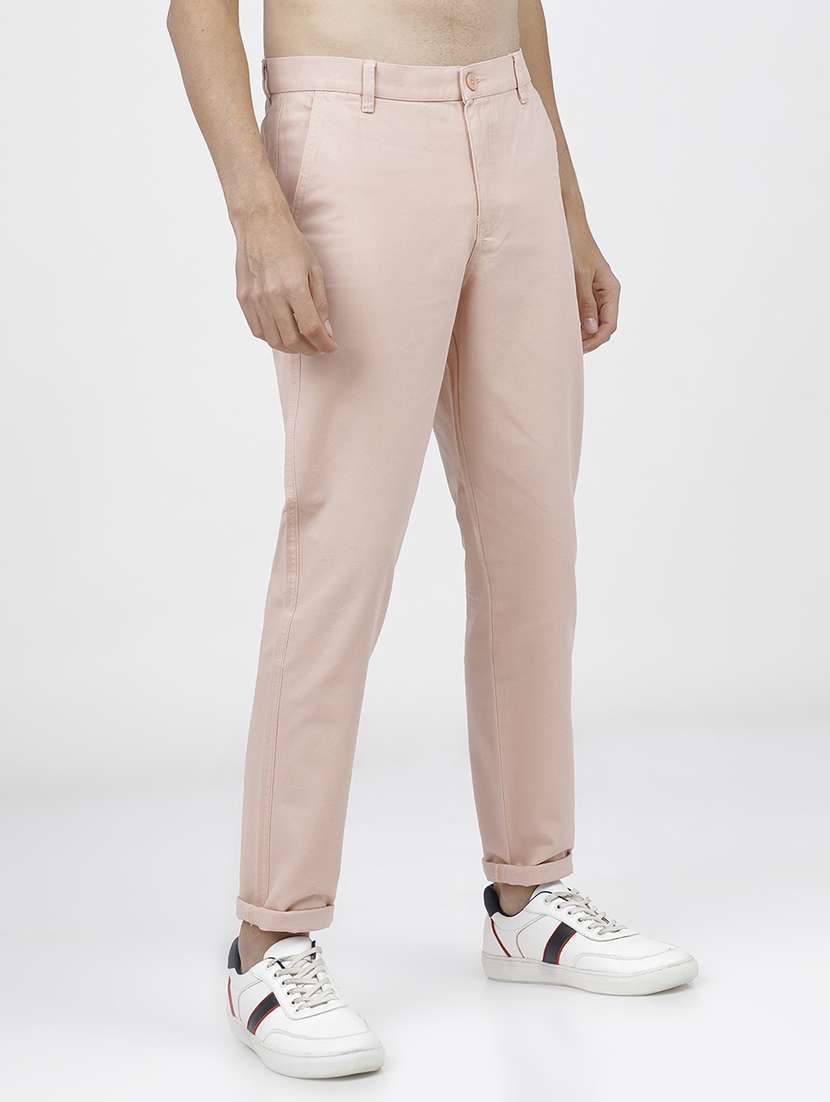 men mid rise solid chinos - 21375563 -  Standard Image - 2