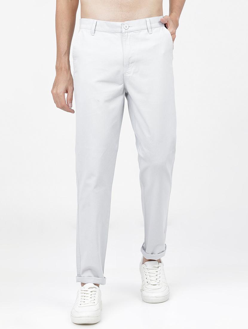 men mid rise solid chinos - 21375570 -  Zoom Image - 0