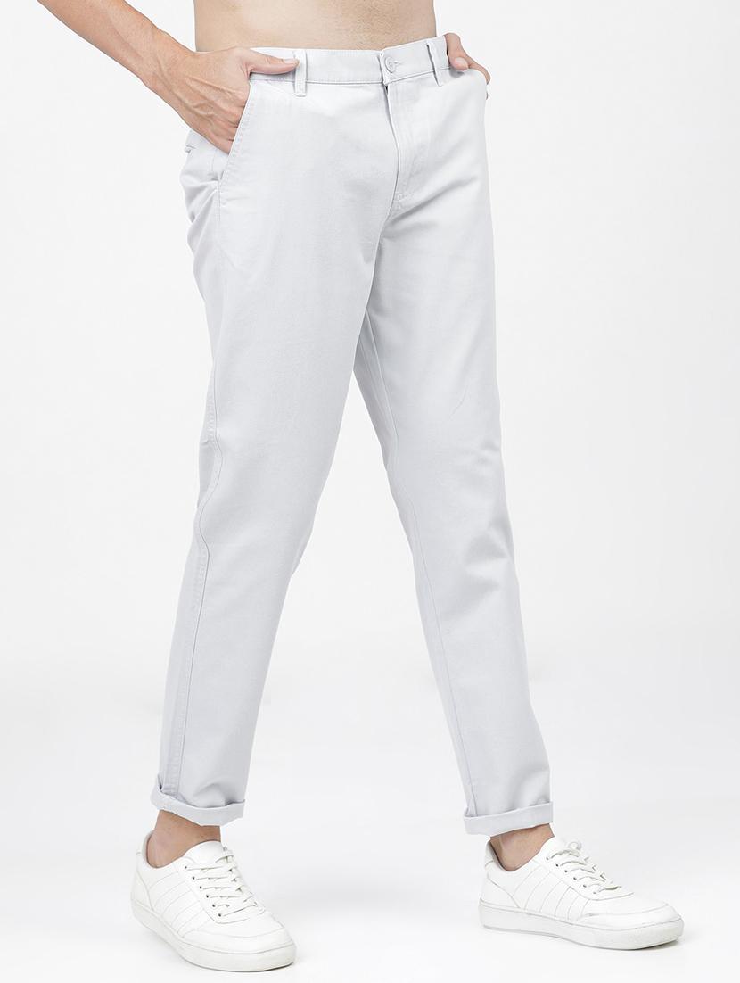 men mid rise solid chinos - 21375570 - Standard Image - 2