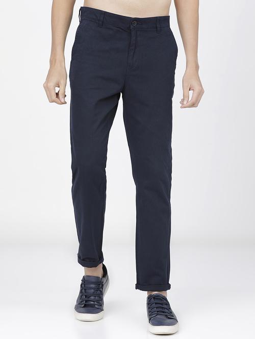 men mid rise solid chinos - 21375588 - Standard Image - 0