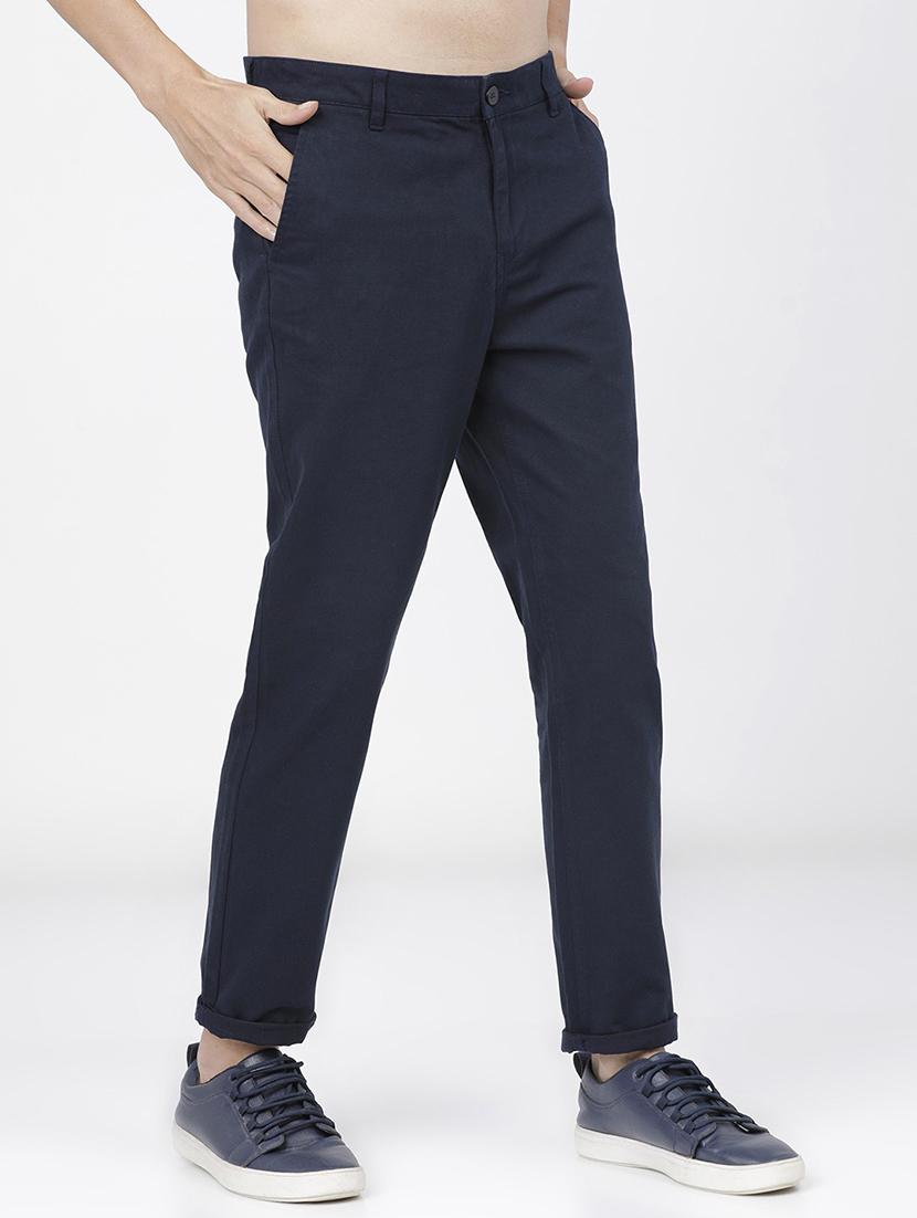 men mid rise solid chinos - 21375588 - Standard Image - 2