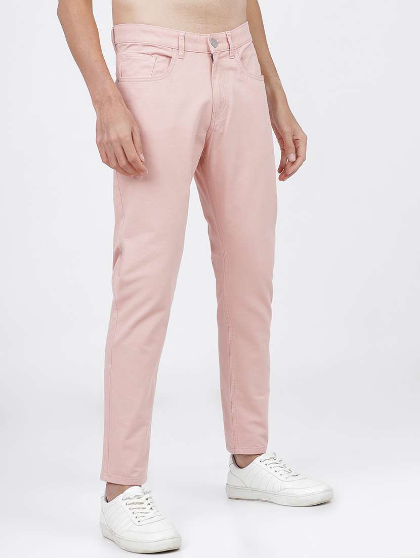 men mid rise solid chinos - 21375599 -  Standard Image - 2