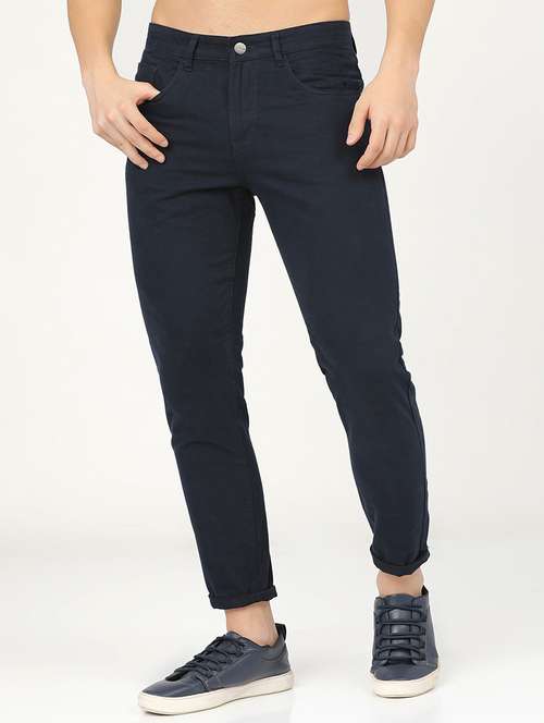 men mid rise solid chinos - 21375612 -  Standard Image - 0