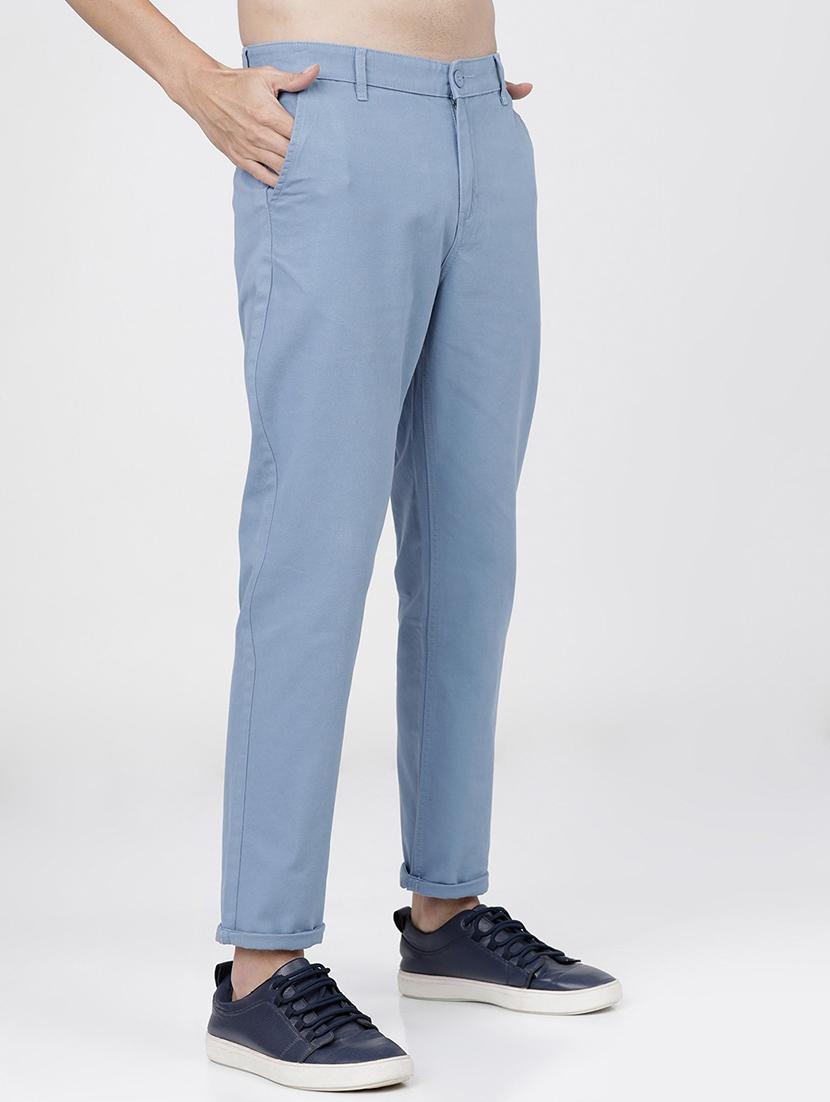men mid rise solid chinos - 21375615 - Standard Image - 2