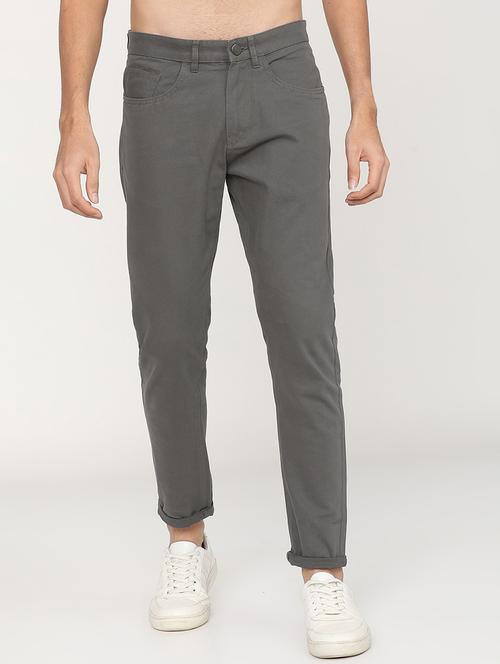 men mid rise solid chinos - 21375620 - Standard Image - 0