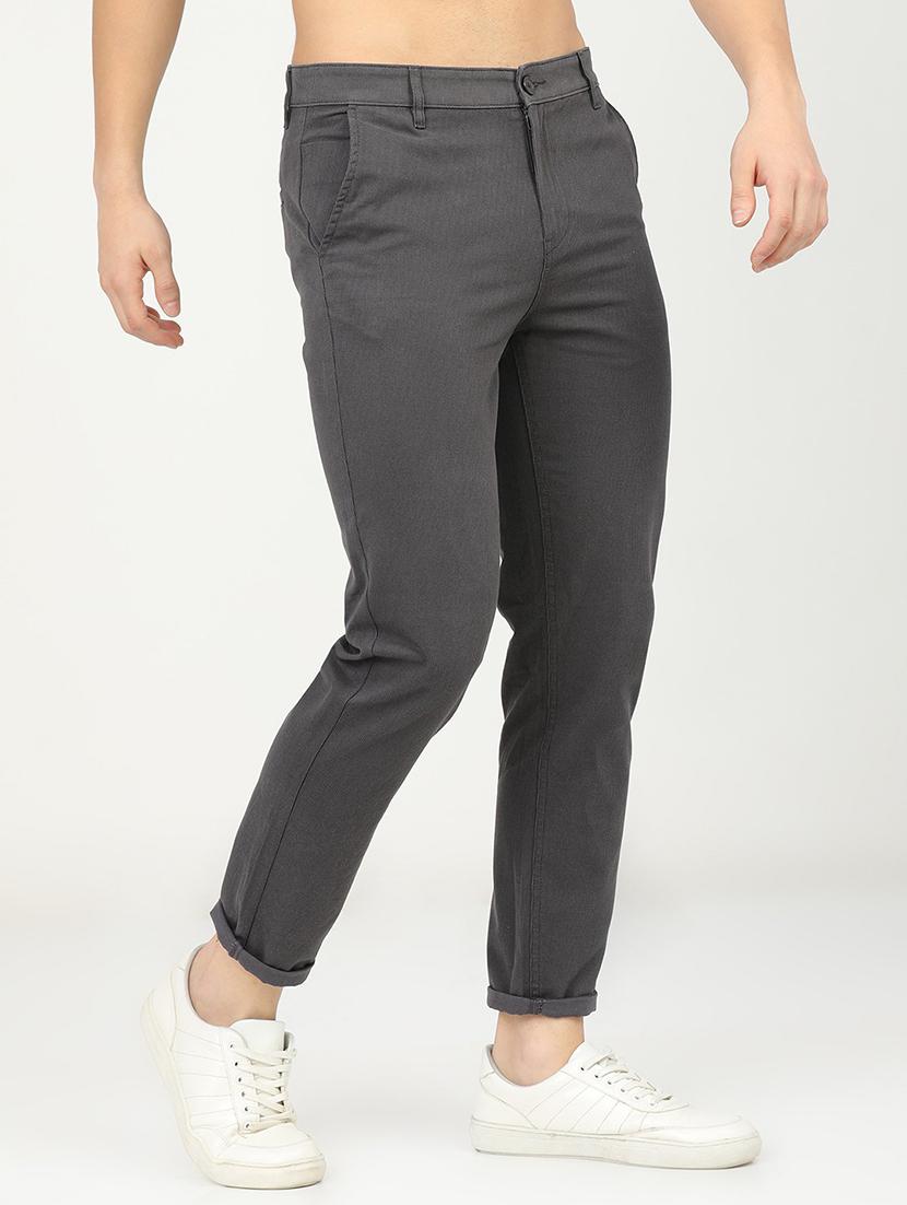 men mid rise solid chinos - 21375626 - Standard Image - 2