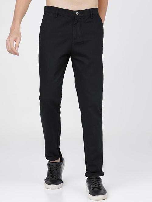 men mid rise solid chinos - 21375631 - Standard Image - 0