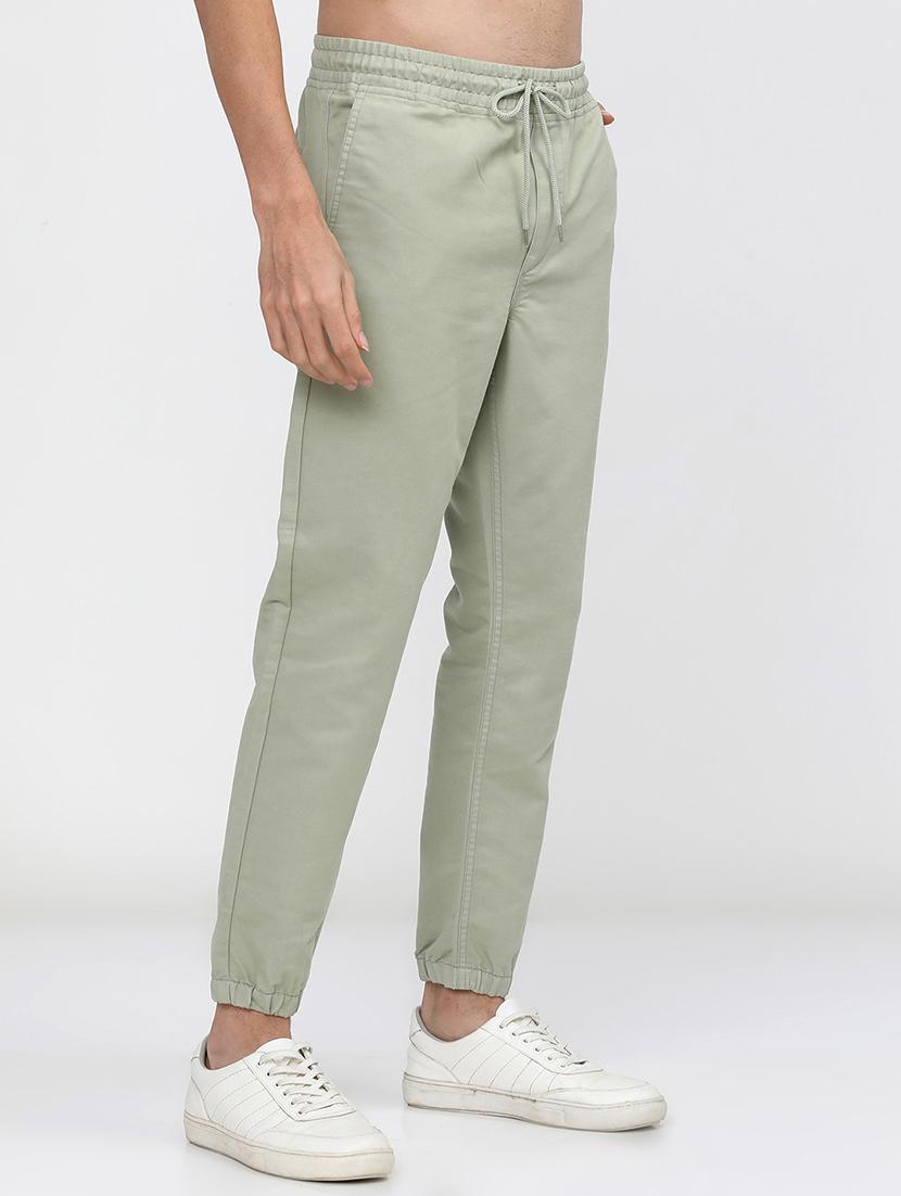 men mid rise solid joggers - 21375661 - Standard Image - 2