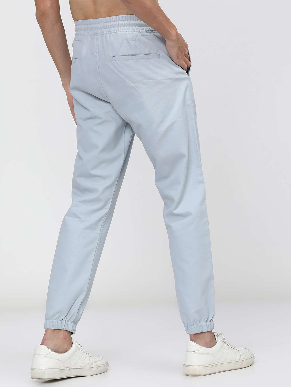 men mid rise solid joggers - 21375662 -  Standard Image - 2