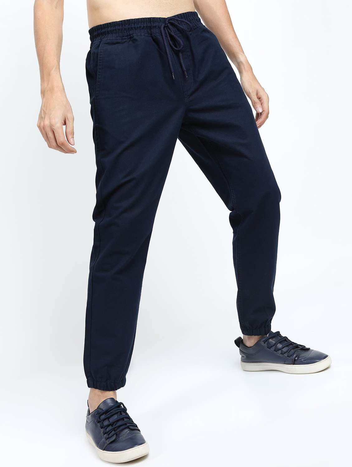 men mid rise solid joggers - 21375679 -  Standard Image - 2