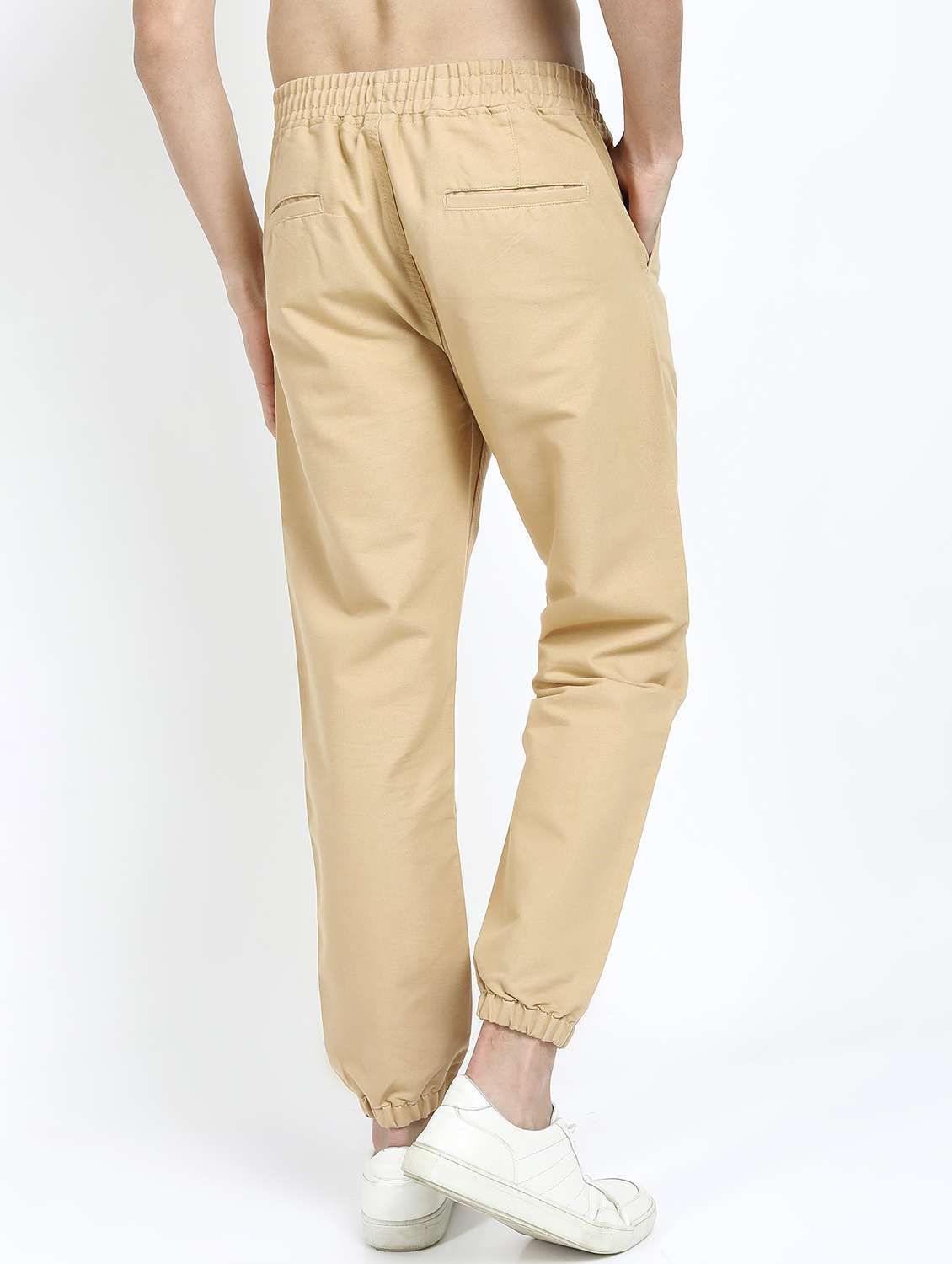 men mid rise solid joggers - 21375681 -  Standard Image - 2