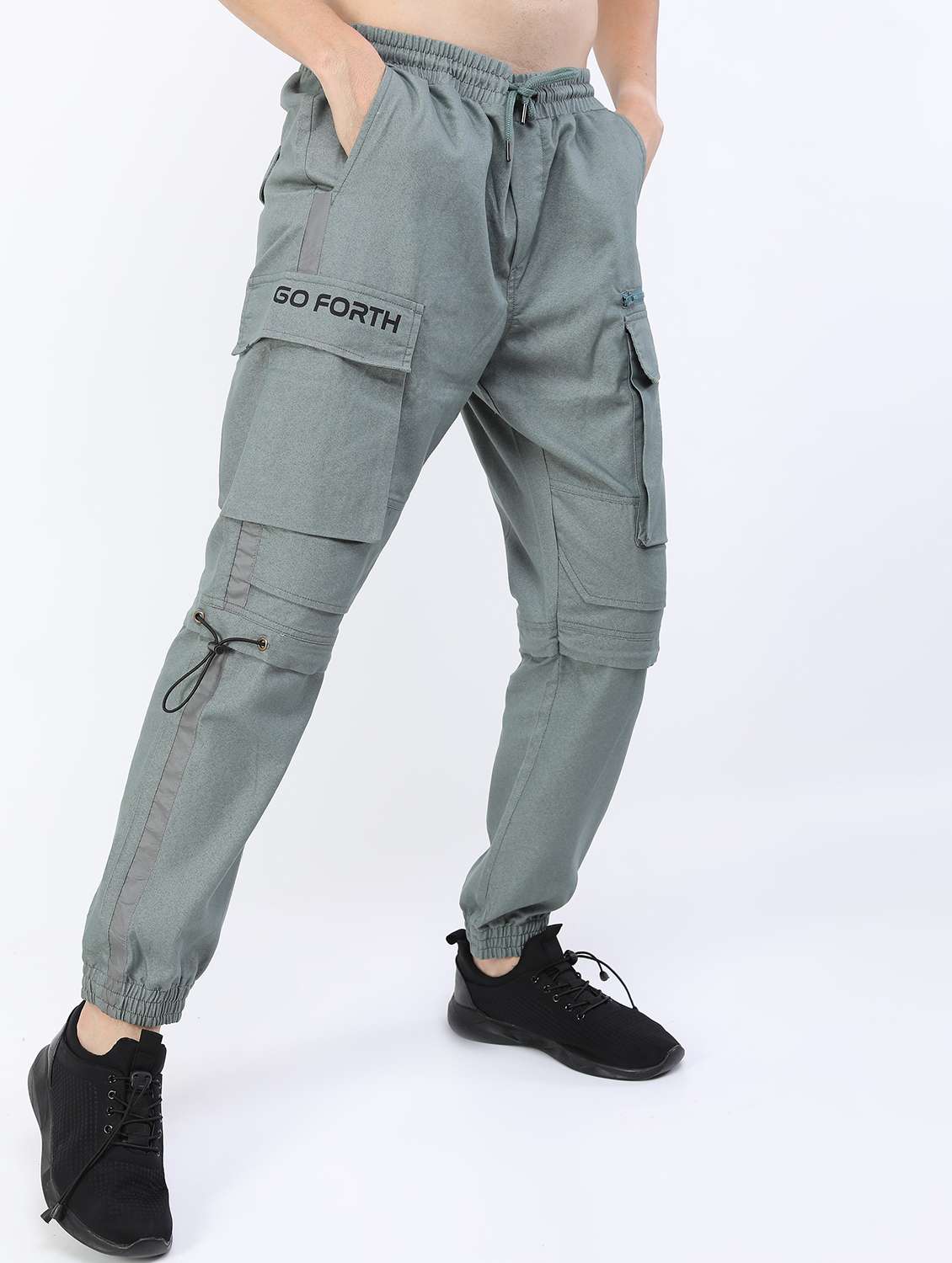 men mid rise typographic print joggers - 21375695 -  Standard Image - 2