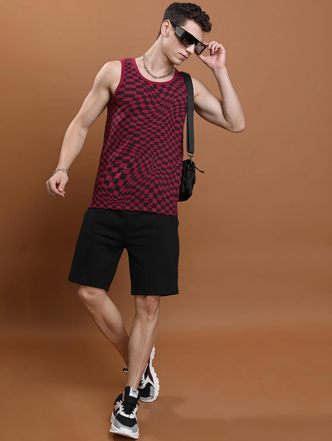 men round neck printed vest - 21375700 - Standard Image - 2
