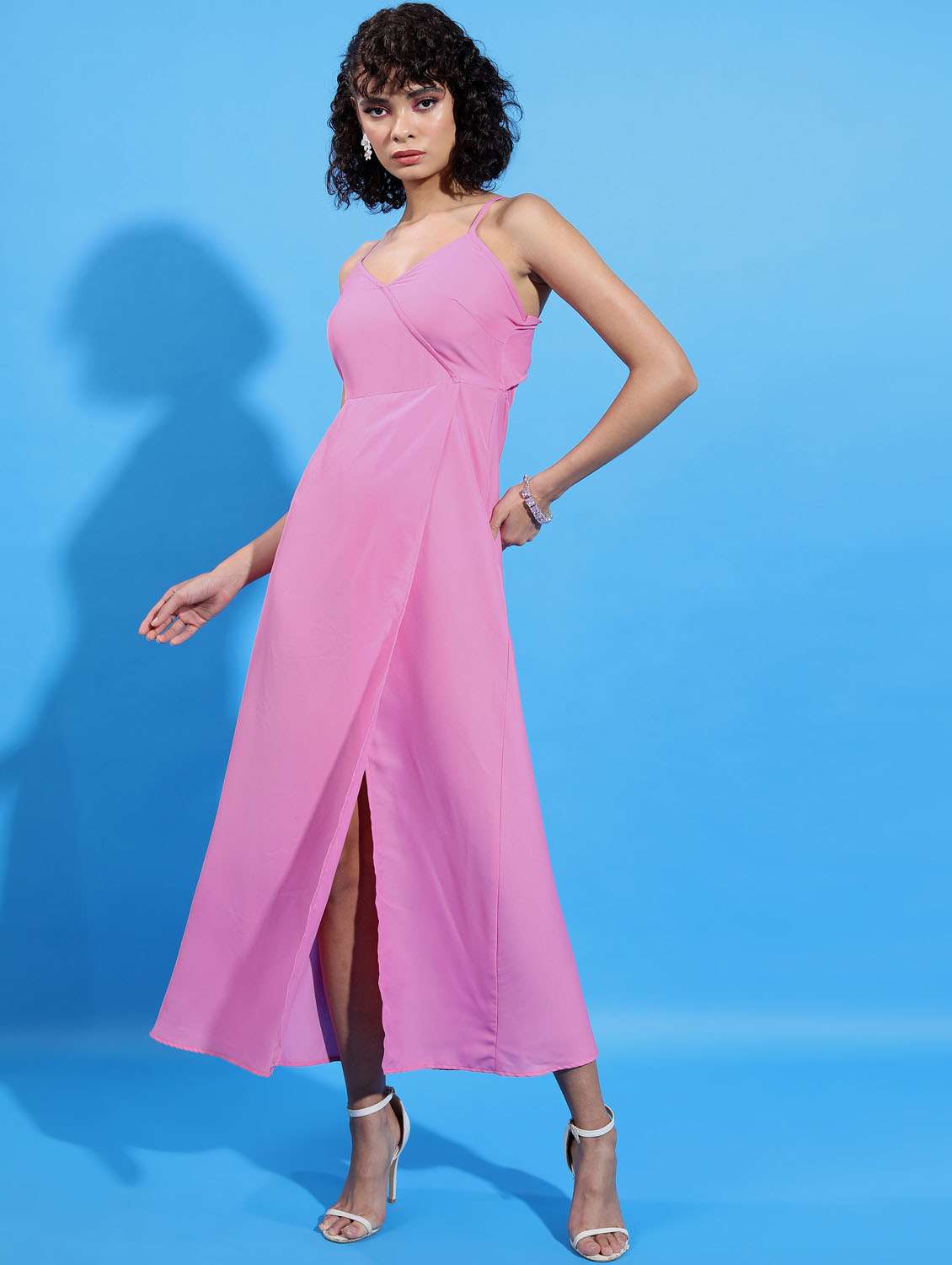 pink solid a-line dress - 21375865 -  Standard Image - 2