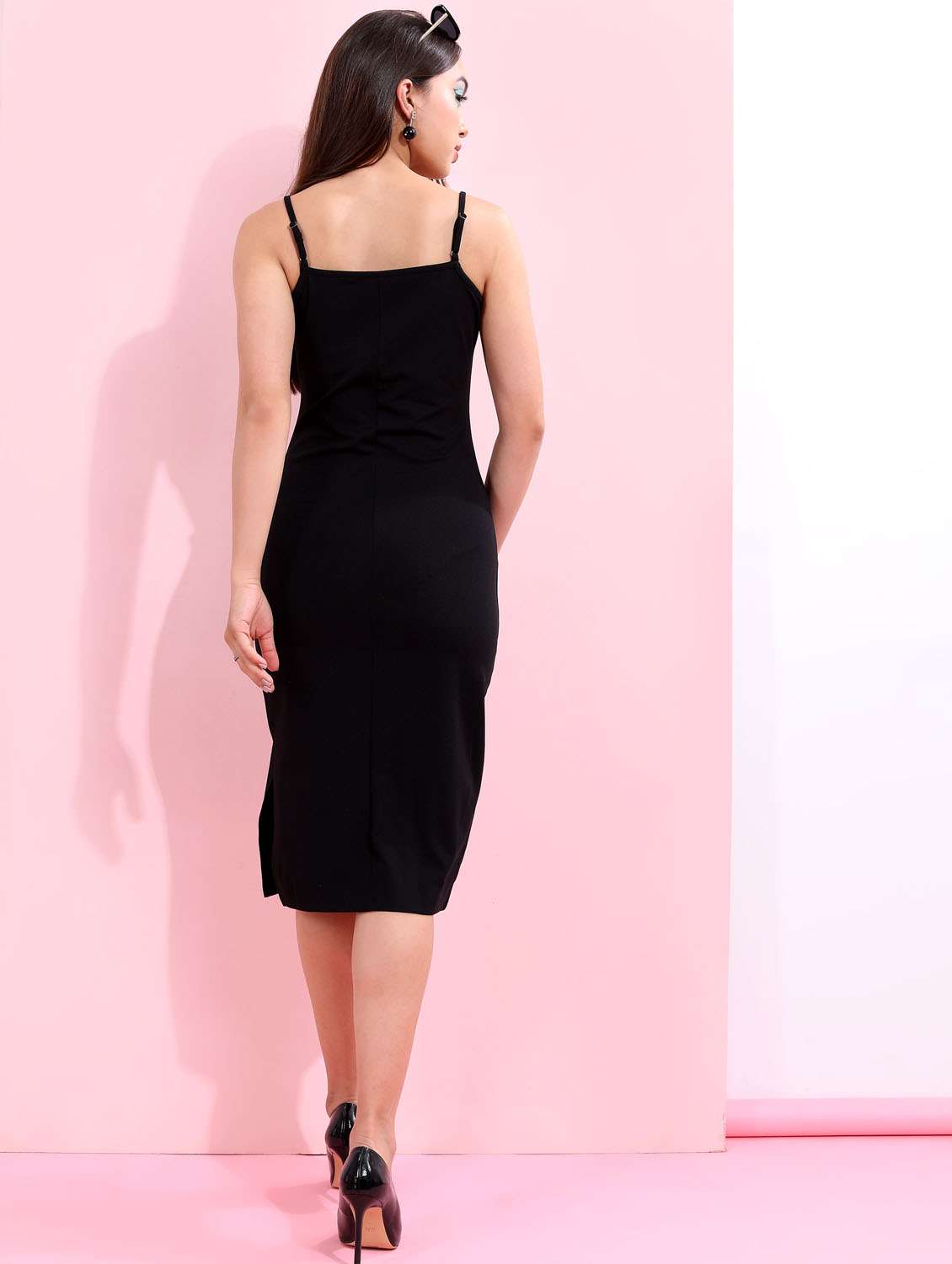 women solid bodycon dress - 21375922 -  Standard Image - 2