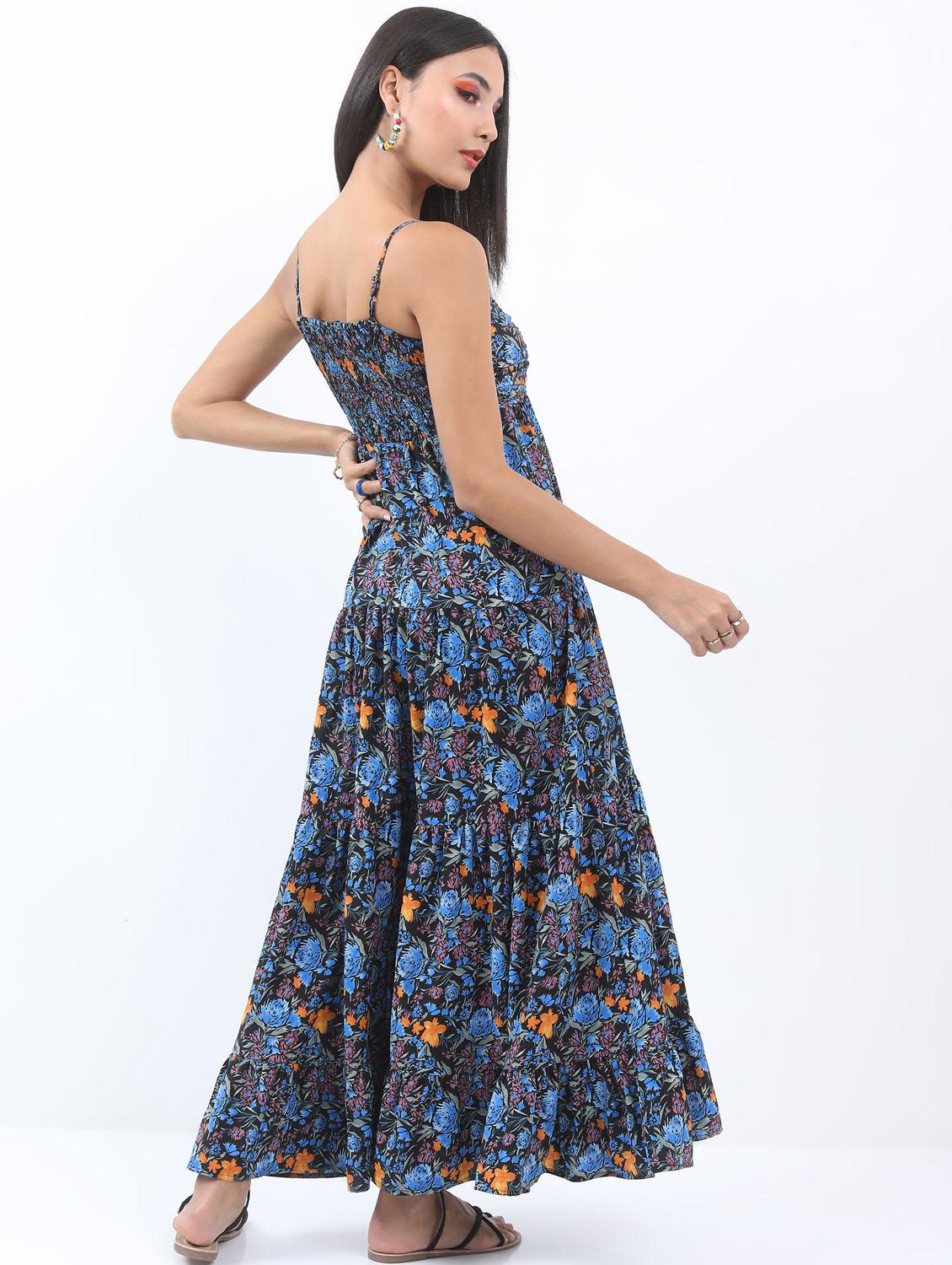 multicolored printed a-line dress - 21375944 - Standard Image - 2