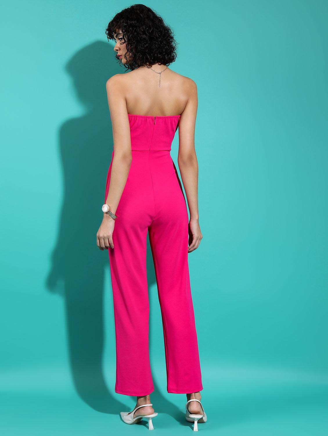 women solid full leg jumpsuit - 21376021 - Standard Image - 2
