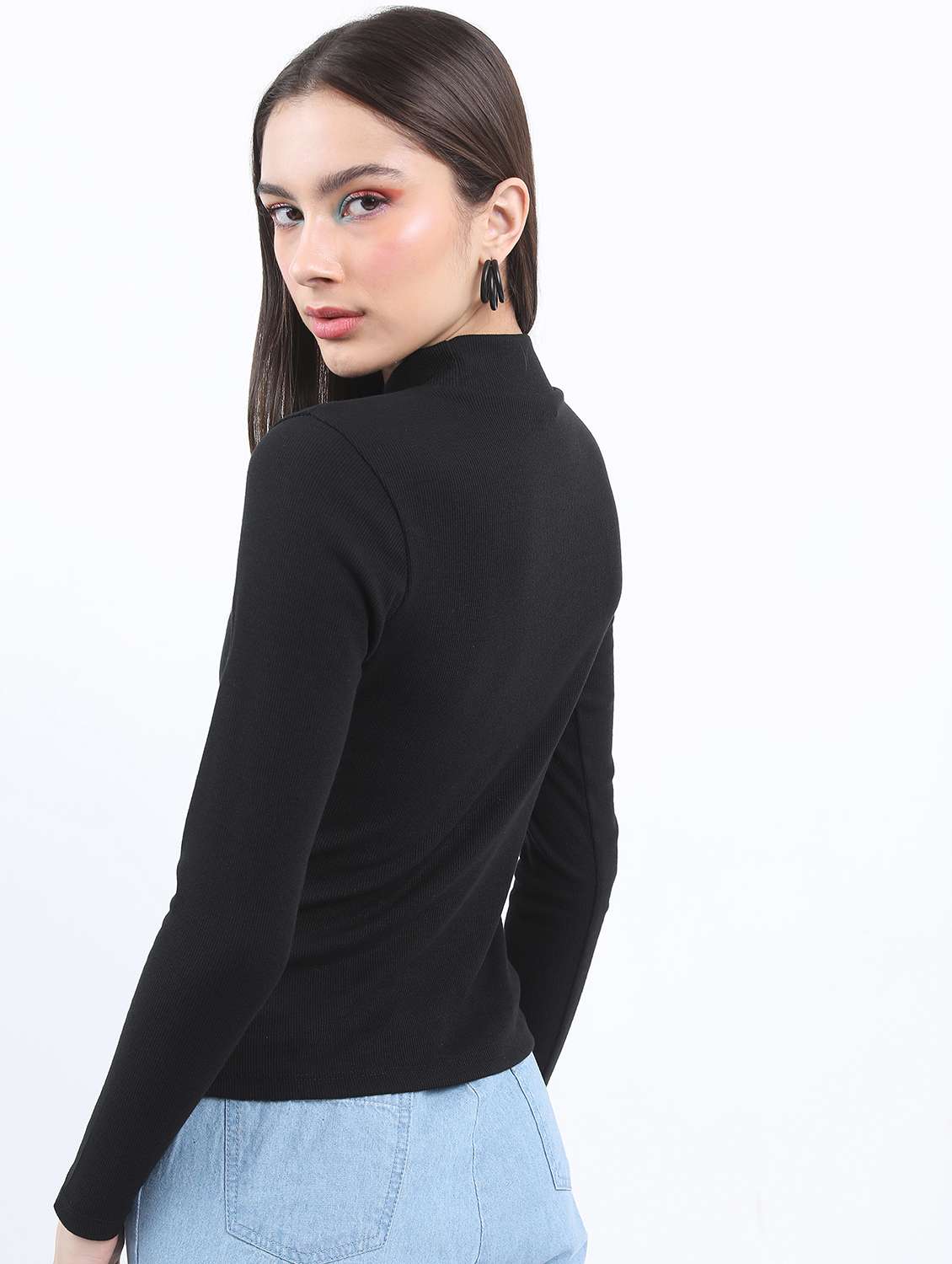 black solid regular top - 21376471 -  Standard Image - 2