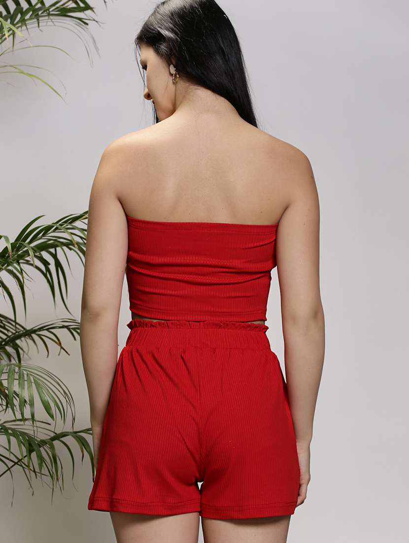 women solid high rise short - 21376707 -  Standard Image - 2