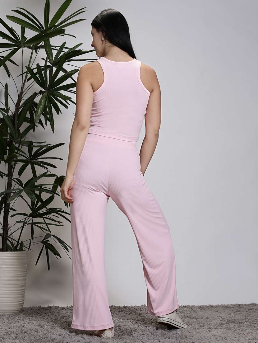 women solid high rise wide leg trouser - 21376720 -  Standard Image - 2