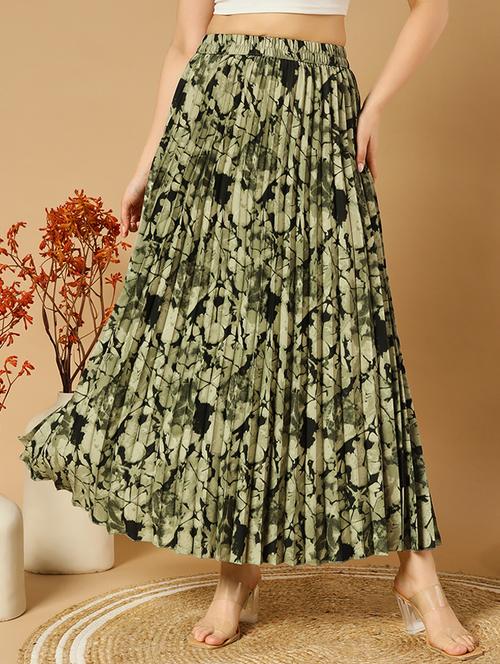 women printed pleated skirt - 21376722 -  Standard Image - 0
