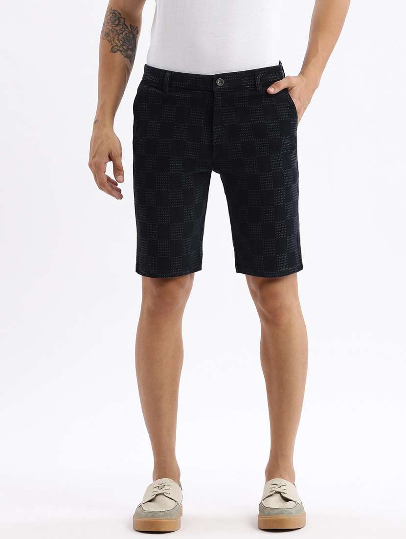 men mid rise printed bermuda shorts