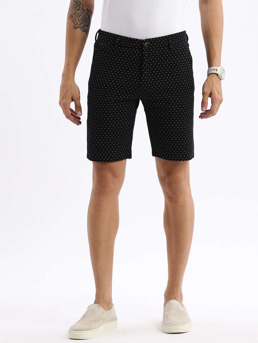 men mid rise printed bermuda shorts