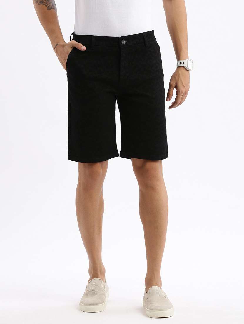 men mid rise printed bermuda shorts