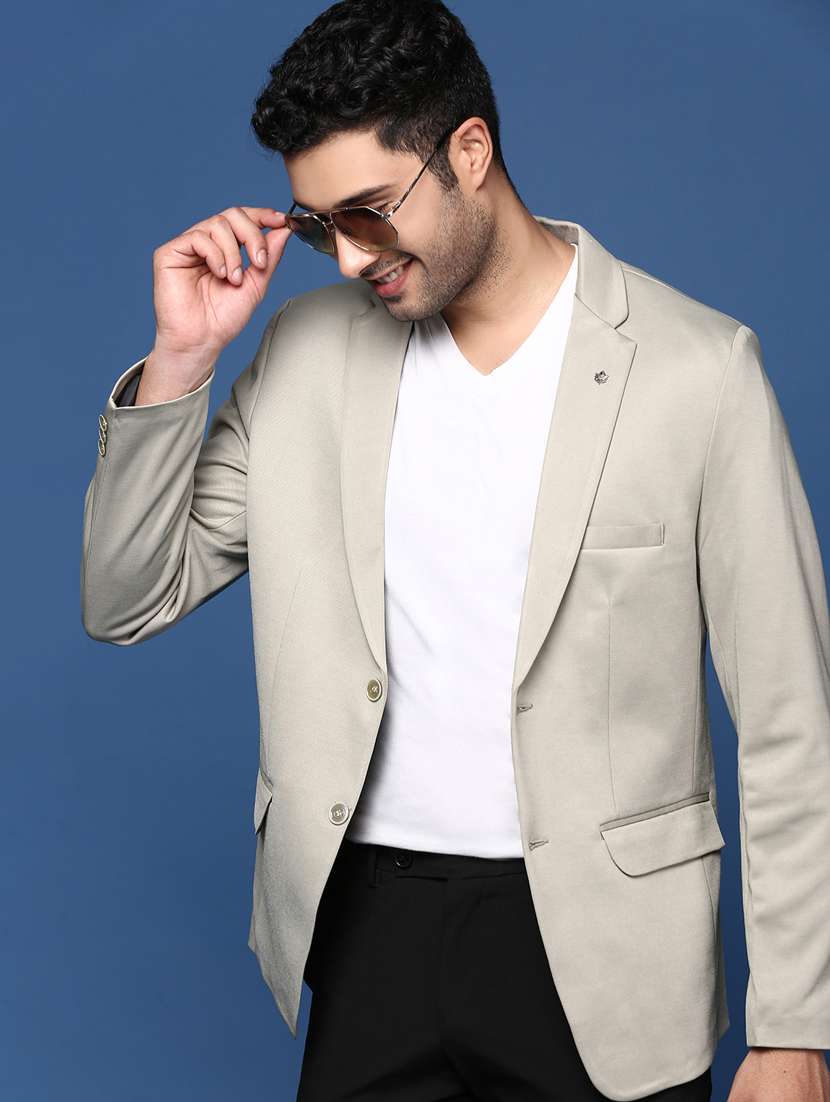 men long sleeved solid single breasted casual blazer - 21376968 -  Standard Image - 2