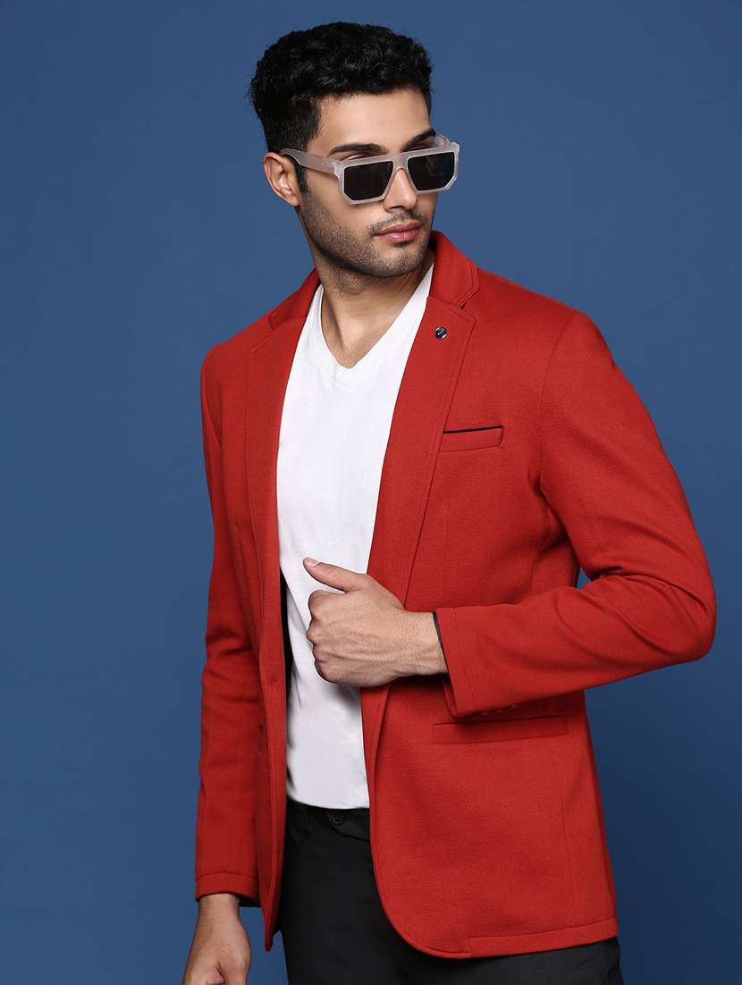 men long sleeved solid single breasted casual blazer - 21376971 -  Standard Image - 2