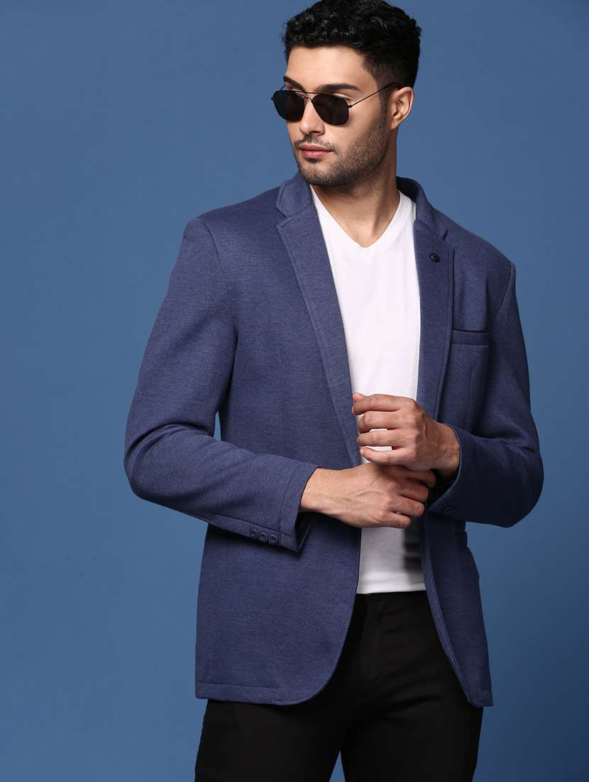 men long sleeved solid single breasted casual blazer - 21376972 -  Standard Image - 2