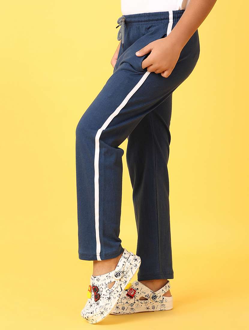 teal cotton casual track pant - 21378374 -  Standard Image - 2