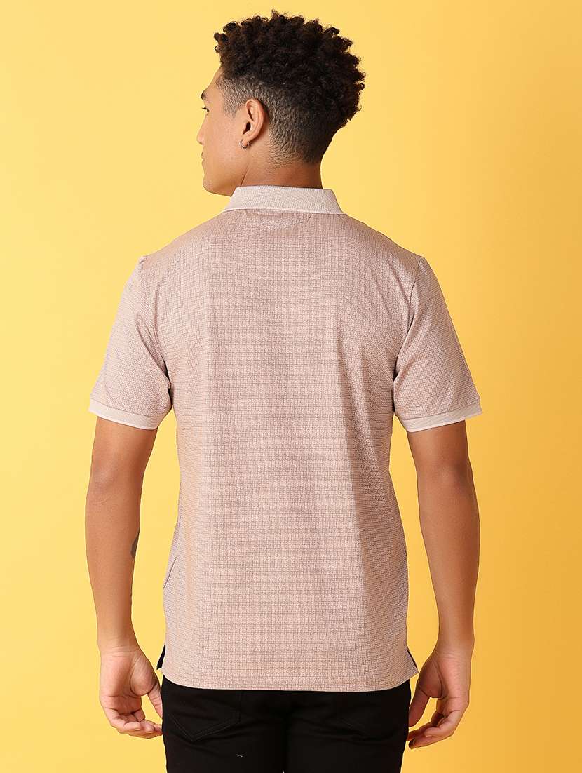 men polo neck self design short sleeve t-shirt - 21378381 - Standard Image - 2