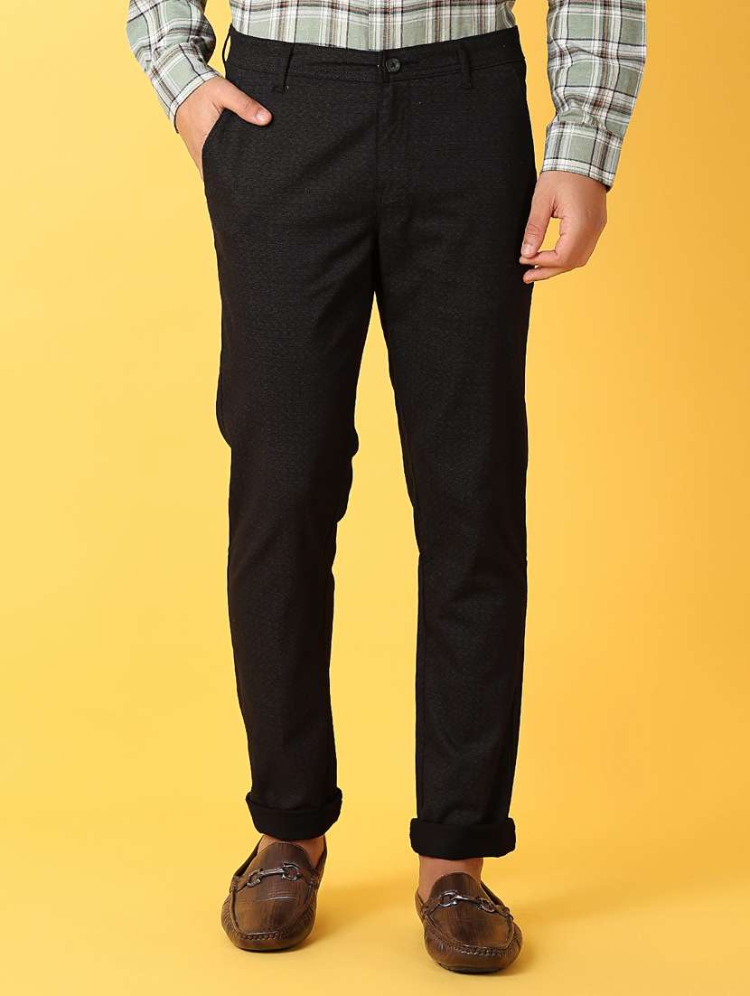 men mid rise solid flat front formal trouser - 21378384 -  Zoom Image - 0