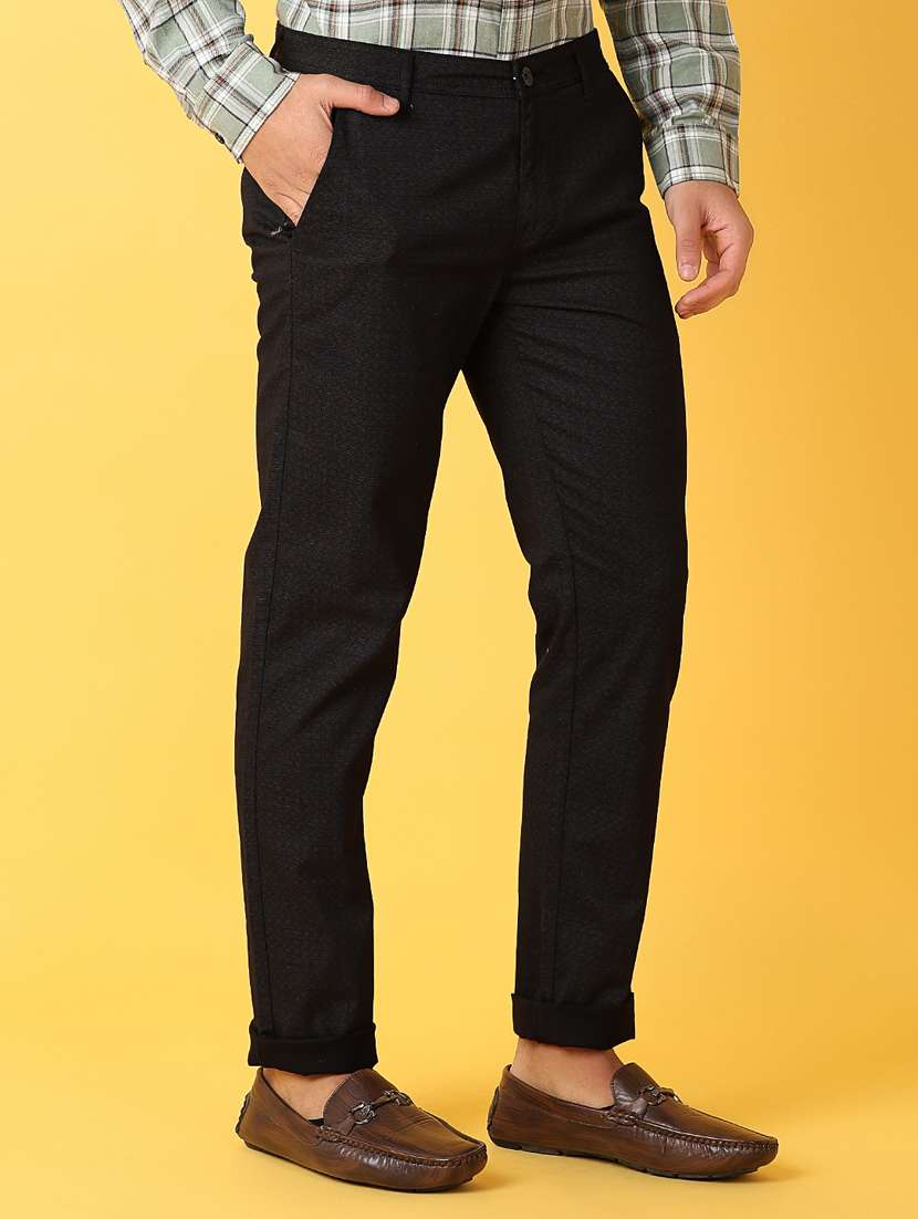 men mid rise solid flat front formal trouser - 21378384 - Standard Image - 2