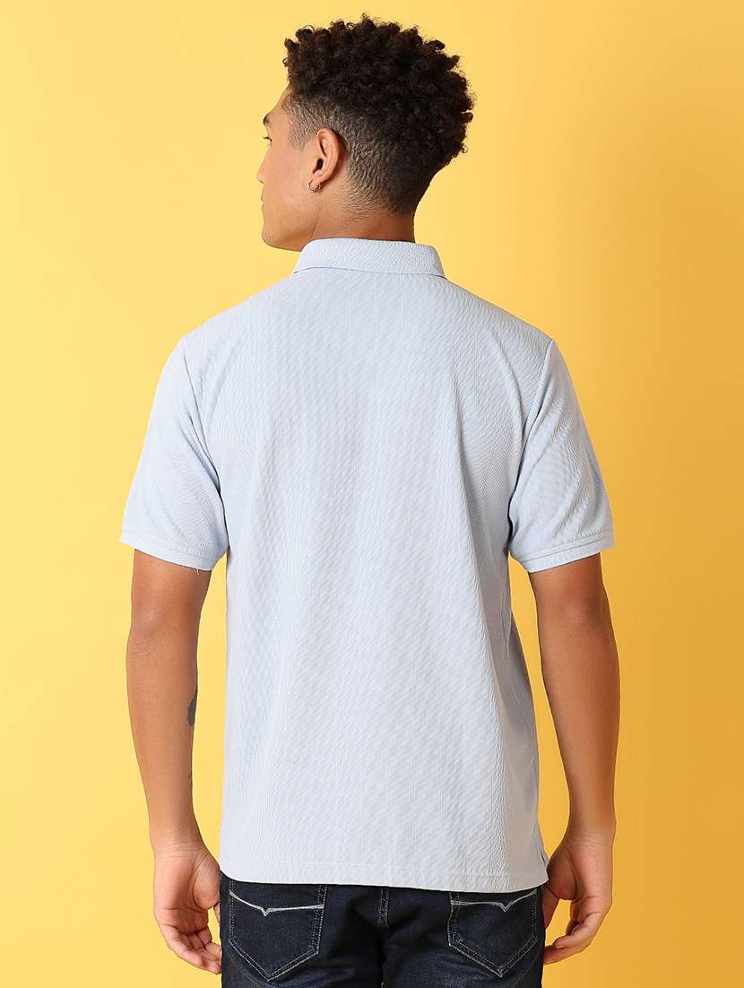 men polo neck self design short sleeve t-shirt - 21378398 - Standard Image - 2
