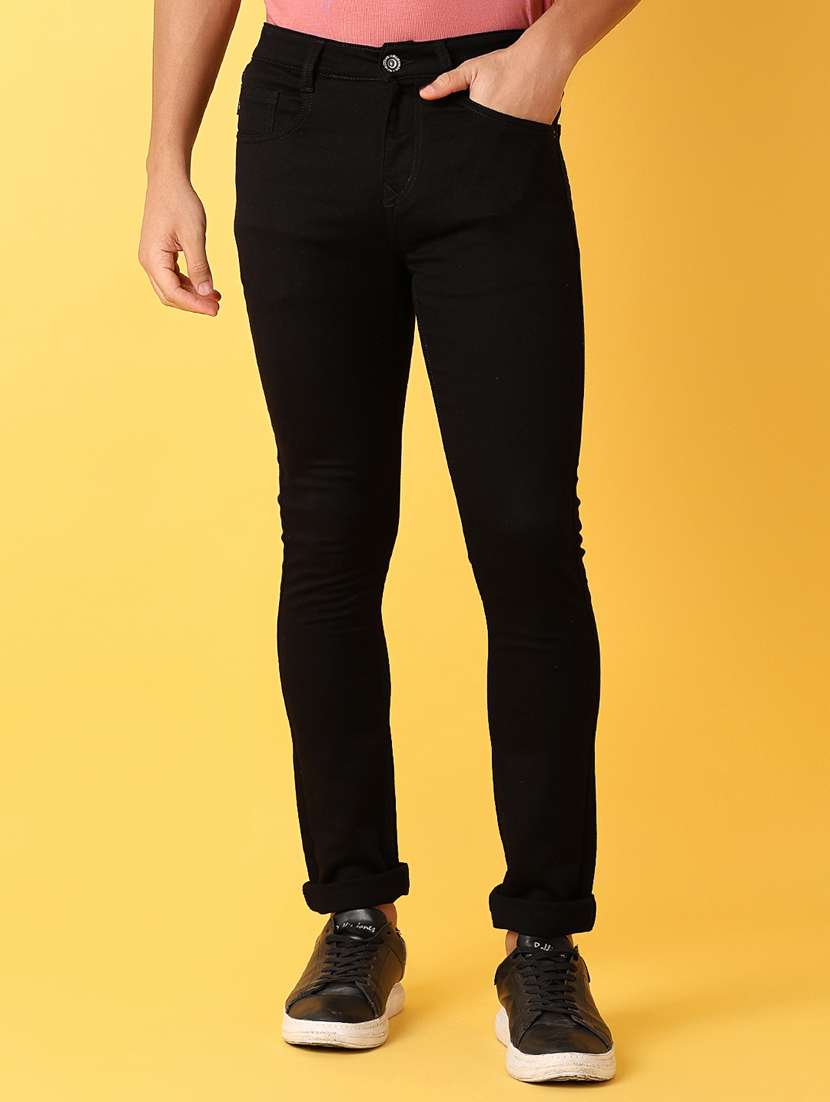 men black solid jean - 21378458 - Zoom Image - 0