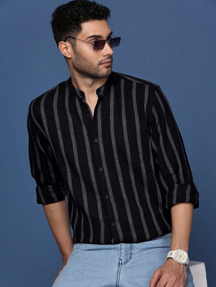 men striped cotton casual shirt - 21378729 -  Standard Image - 2